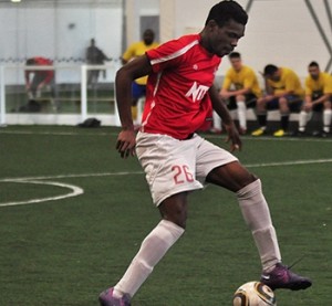 Maghori Lucky, seen here in earlier indoor action struck opening goal for Milton